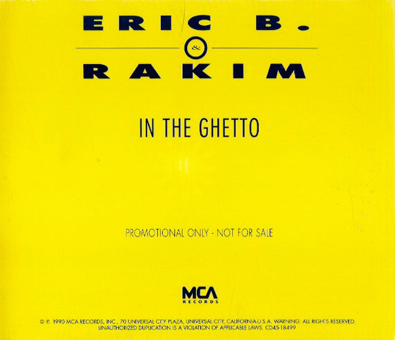 Eric B. & Rakim : In The Ghetto (CD, Single, Promo)
