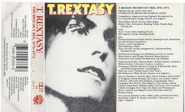 T. Rex : T. Rextasy: The Best Of T. Rex, 1970-1973 (Cass, Comp)