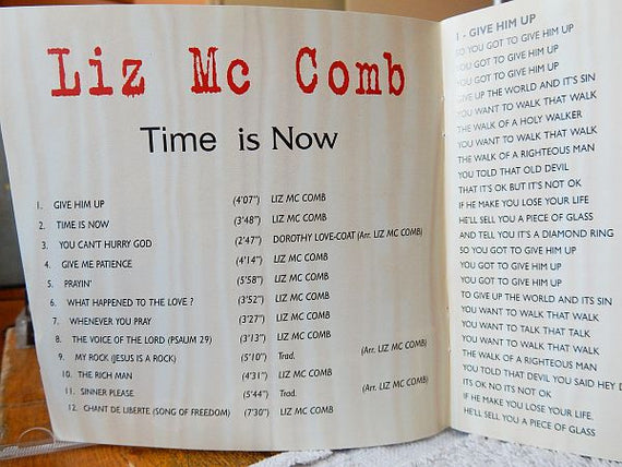 Liz Mc Comb* : Time Is Now (CD, Album, Promo)