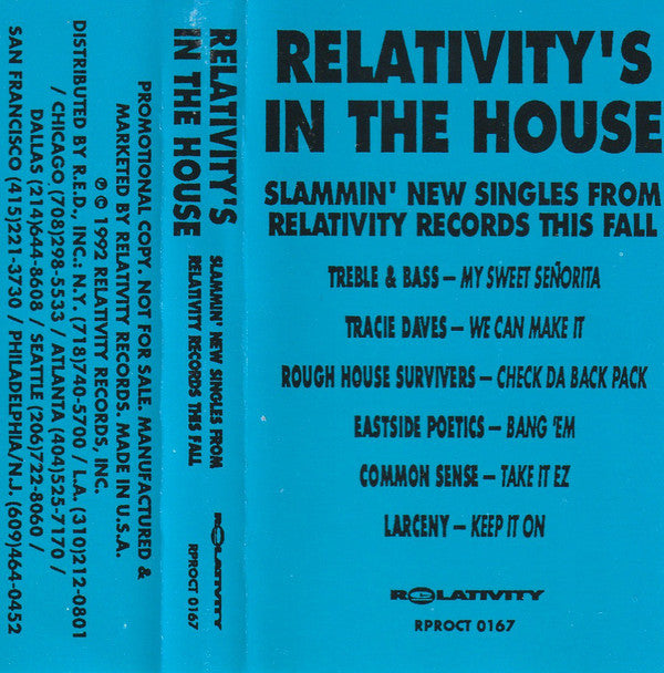 Various : Relativity's In The House (Cass, S/Sided, Comp, Promo)