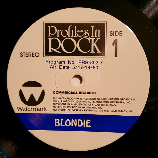 Blondie : Profiles In Rock  (LP, Transcription)