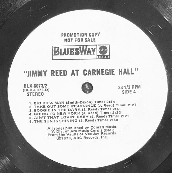 Jimmy Reed : Jimmy Reed At Carnegie Hall / The Best Of Jimmy Reed (2xLP, Comp, Promo, RE, W/Lbl)