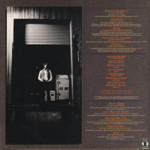 Jackson Browne : Running On Empty (LP, Album, PRC)