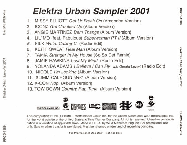 Buy Various : Elektra Urban Sampler 2001 (CD, Promo, Smplr