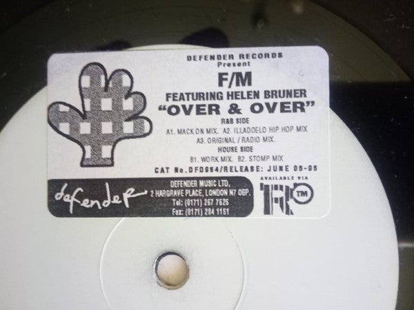 F/M Featuring Helen Bruner : Over And Over (12", Promo, W/Lbl, Sti)