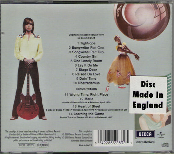 Justin Hayward : Songwriter (CD, Album, RE)