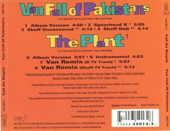 Yall So Stupid : Van Full Of Pakistans (CD, Single)