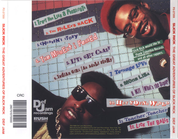 Slick Rick : The Great Adventures Of Slick Rick (CD, Album, Club, RE)