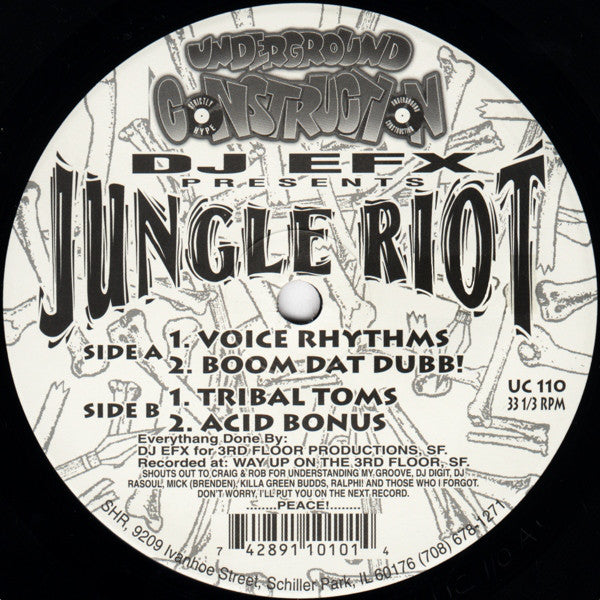 DJ EFX : Jungle Riot (12")