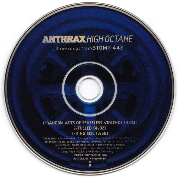 Anthrax : High Octane Three Songs From Stomp 442 (CD, Promo, Smplr)