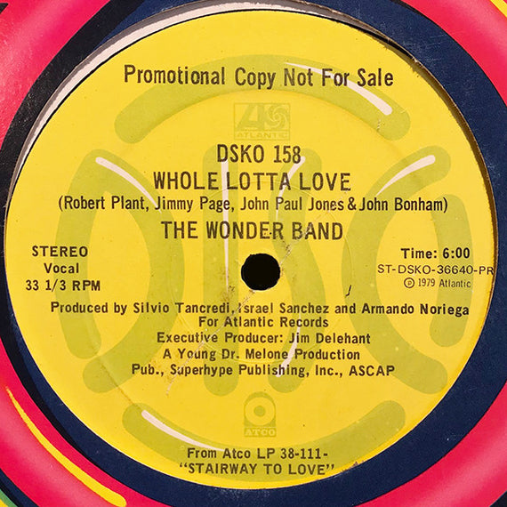 The Wonder Band : Whole Lotta Love (12", Promo)