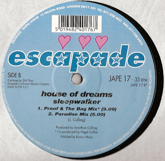 House Of Dreams : Sleepwalker (12")