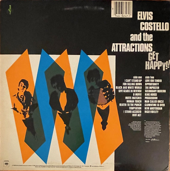 Elvis Costello & The Attractions : Get Happy!! (LP, Album, San)