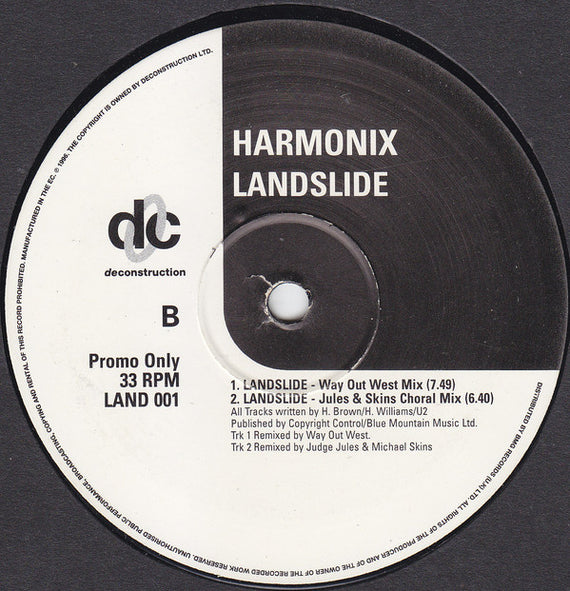 Harmonix : Landslide (12", Promo)