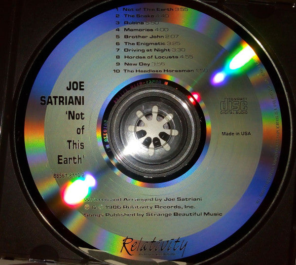Joe Satriani : Not Of This Earth (CD, Album, RE)