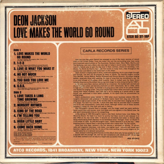 Deon Jackson : Love Makes The World Go Round (LP, Album)