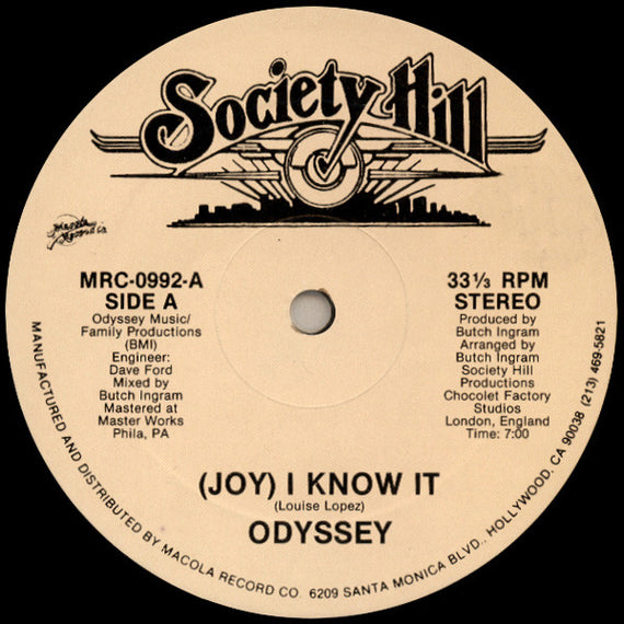 Odyssey (2) : (Joy) I Know It (12")