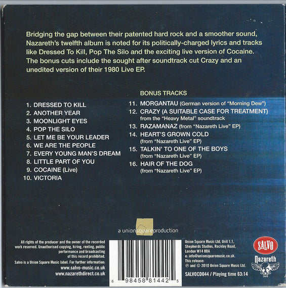 Nazareth (2) : The Fool Circle (CD, Album, RE, RM, Dig)