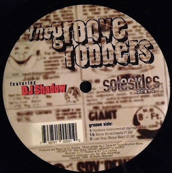 The Groove Robbers Featuring DJ Shadow* / Chief Xcel : Hardcore (Instrumental) Hip Hop / Fully Charged On Planet X (12", Unofficial)