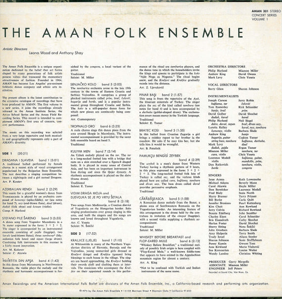 The Aman Folk Ensemble : The Aman Folk Ensemble (LP)