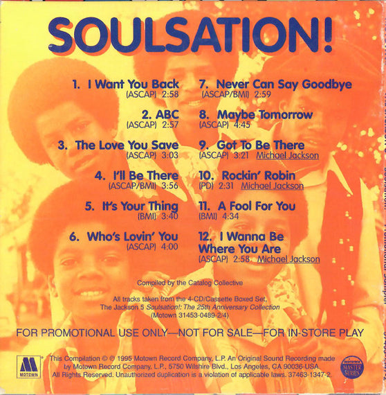 The Jackson Five* : Soulsation! (CD, Comp, Promo, Smplr)