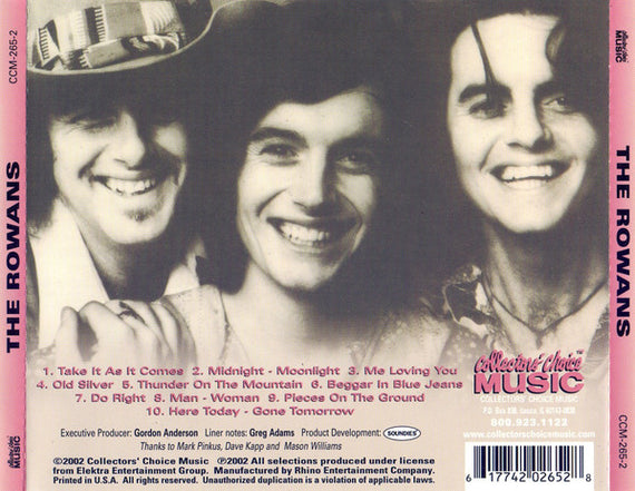 The Rowans (2) : The Rowans (CD, Album, RE)