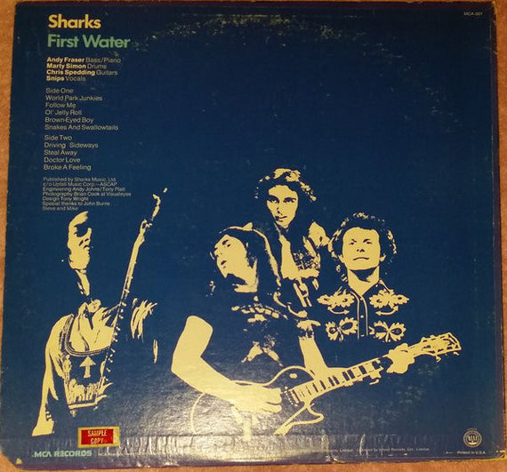 Sharks (8) : First Water (LP, Album, Pin)