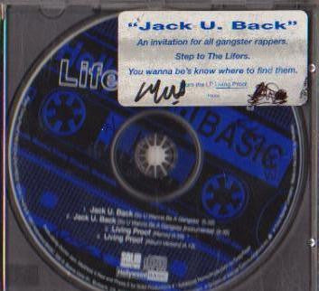 Lifers Group : Jack U. Back (So You Wanna Be A Gangsta) / Living Proof (Remix) (CD, Promo)