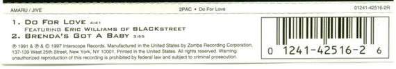2Pac : Do For Love (CD, Single)