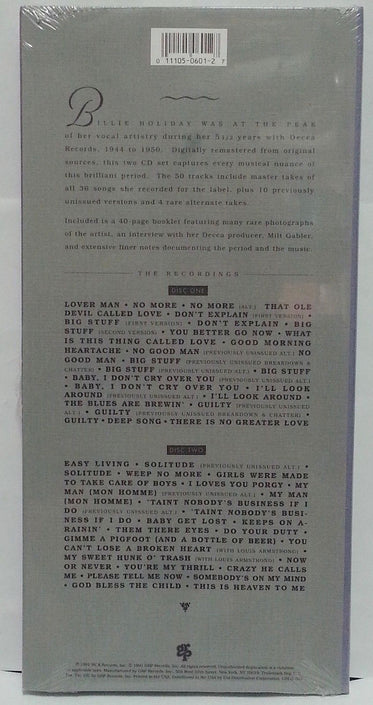 Billie Holiday : The Complete Decca Recordings (2xCD, Comp, RM)