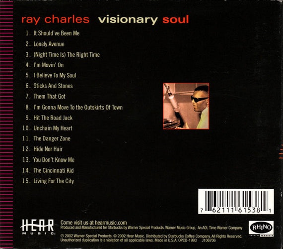 Ray Charles : Visionary Soul (CD, Comp, RP)
