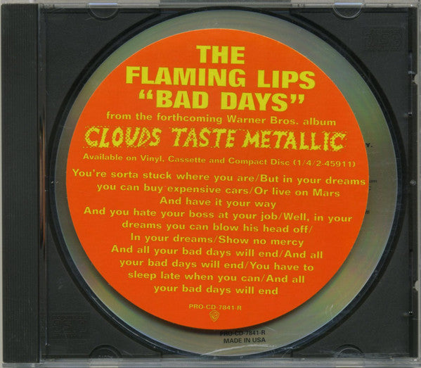 The Flaming Lips : Bad Days (CD, Single, Promo)
