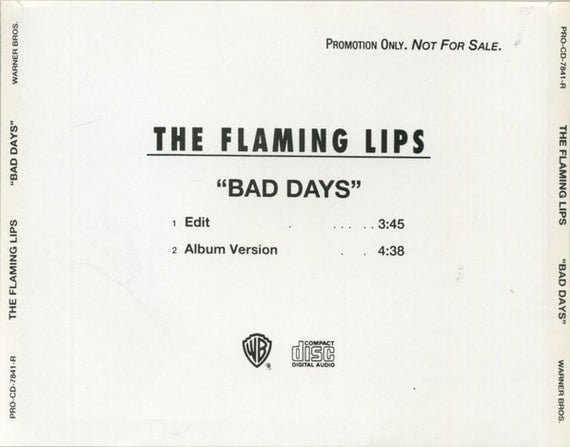 The Flaming Lips : Bad Days (CD, Single, Promo)