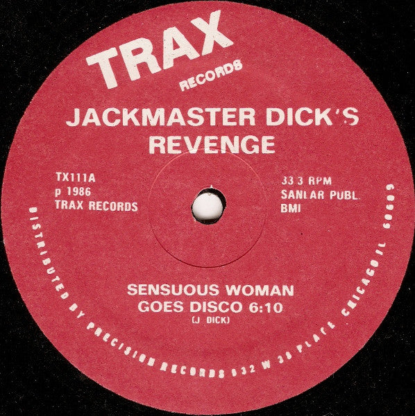 Jackmaster Dick : Sensuous Woman Goes Disco (12", Red)