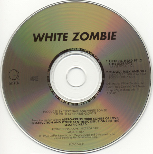 White Zombie : Electric Head Pt. 2 (The Ecstasy) (CD, Single, Promo)