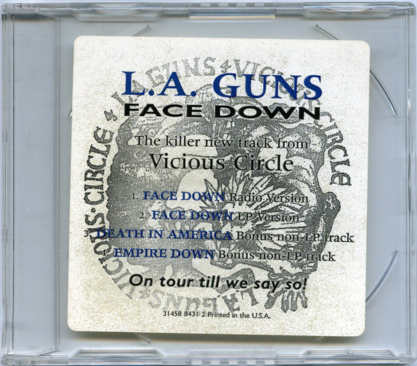 L.A. Guns : Face Down (CD, Single, Promo)