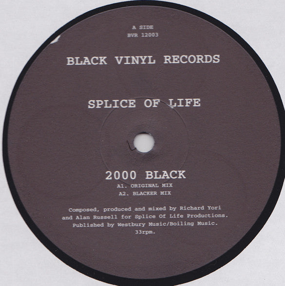 Splice Of Life : 2000 Black (12")