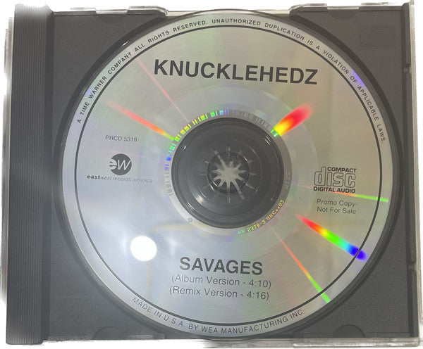 Knucklehedz : Savages (CD, Single, Promo)