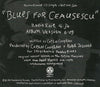 The Fatima Mansions : Blues For Ceausescu (CD, Single, Promo)