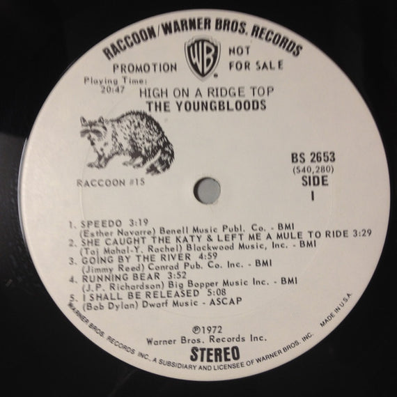 The Youngbloods : High On A Ridge Top (LP, Album, Promo)