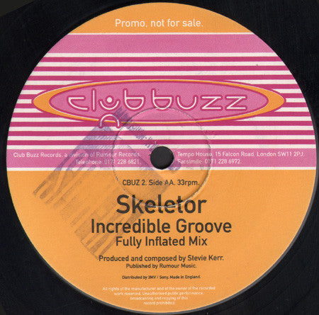 Skeletor : Incredible Groove (12", Promo)