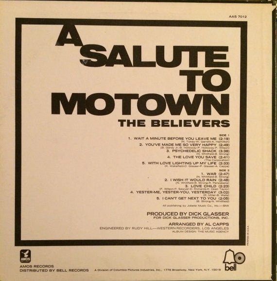 The Believers (17) : A Salute To Motown (LP, Album)