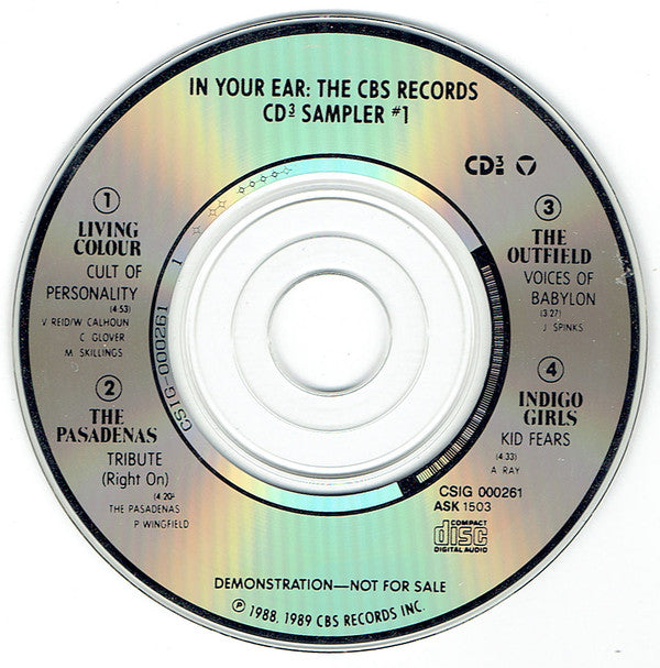 Various - In Your Ear - The CBS Records CD3 Sampler (CD, Mini, Promo ...