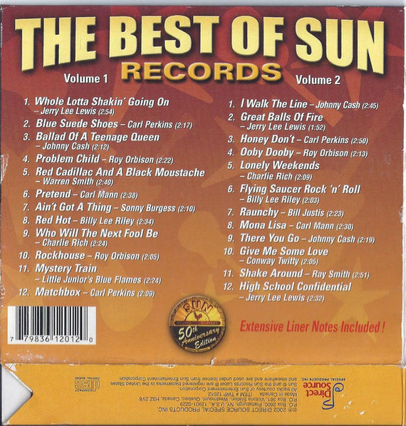 Various : The Best Of Sun Records 50th Anniversary Edition (2xCD, Comp)
