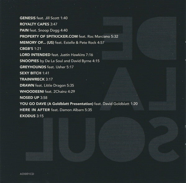 De La Soul : And The Anonymous Nobody (CD, Album)