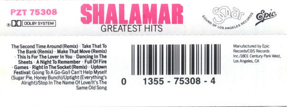 Shalamar : Greatest Hits (Cass, Comp, Dol)