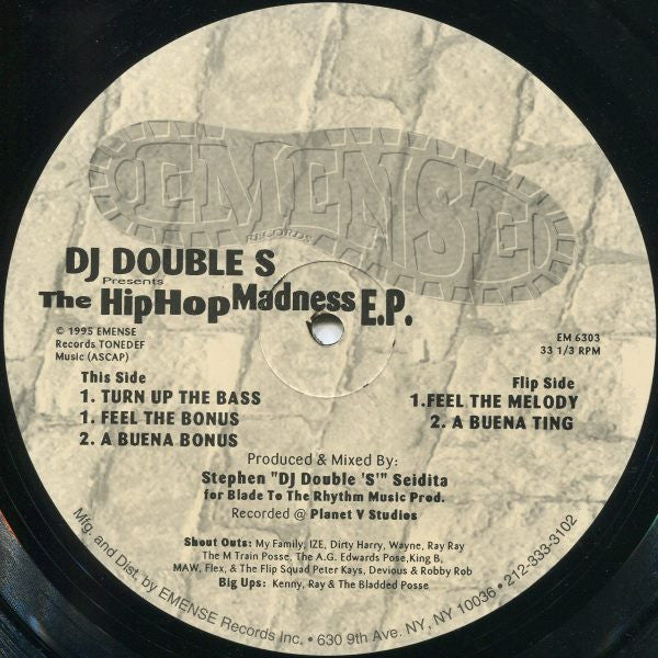 DJ Double S : The Hip Hop Madness EP (12", EP)