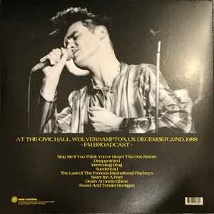 Morrissey - At The Civic Hall, Wolverhampton, UK (December 22nd, 1988) - LP
