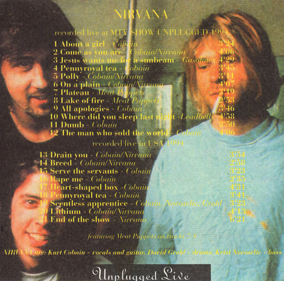 Nirvana - Unplugged Live - CD
